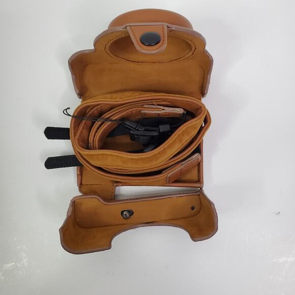 XEVN 2 Part Tan Leather Camera Case for Sony rx100 Series Digital Cameras strap - Picture 2 of 6